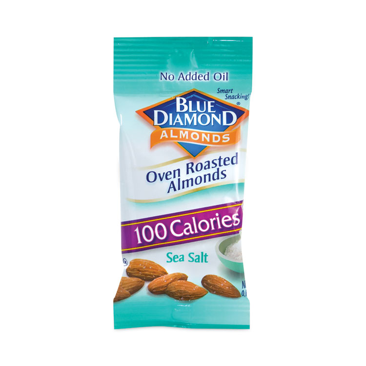 Blue Diamond Oven Roasted Sea Salt Almonds, 0.6 oz Bag, 7 Bags/Box, 6 Box/Carton (GRR22000794)