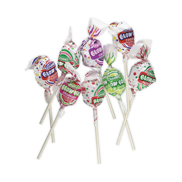 Charms Blow Pops, Assorted Flavors, 0.64 oz, 100/Carton (GRR20900016)