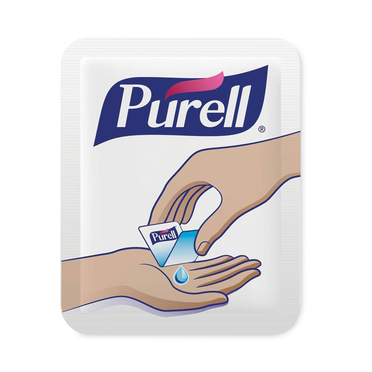 PURELL Advanced Hand Sanitizer Single Use, Gel, 1.2 mL, Packet, Fragrance-Free, 2,000/Carton (GOJ96302MNS)