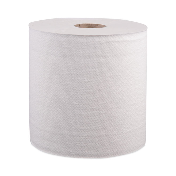 Windsoft Hardwound Roll Towels, 1-Ply, 8" x 800 ft, White, 6 Rolls/Carton (WIN12906B)