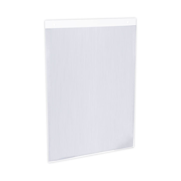 Universal Wall Mount Sign Holder, 8.5 x 11, Vertical, Clear (UNV76882)