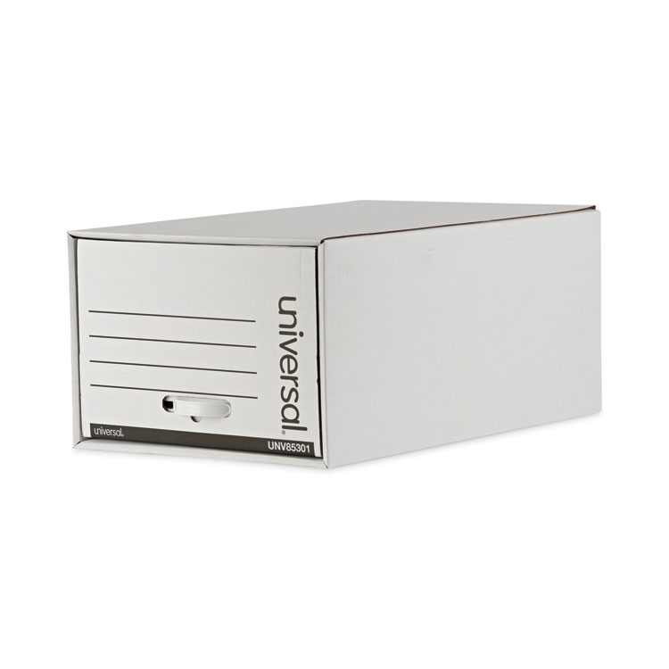 Universal Heavy-Duty Storage Drawers, Legal Files, 17.25" x 25.5" x 11.5", White, 6/Carton (UNV85301)