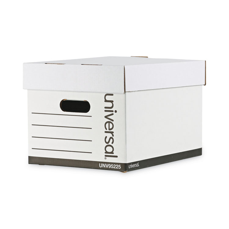 Universal Professional-Grade Heavy-Duty Storage Boxes, Letter/Legal Files, White, 12/Carton (UNV95225)