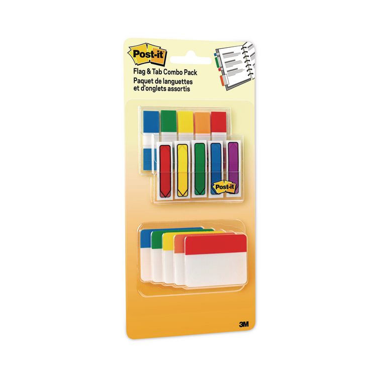 Post-it Flags Flags and Tabs Combo Pack, Assorted Primary Colors, 230/Pack (MMM686XLP)