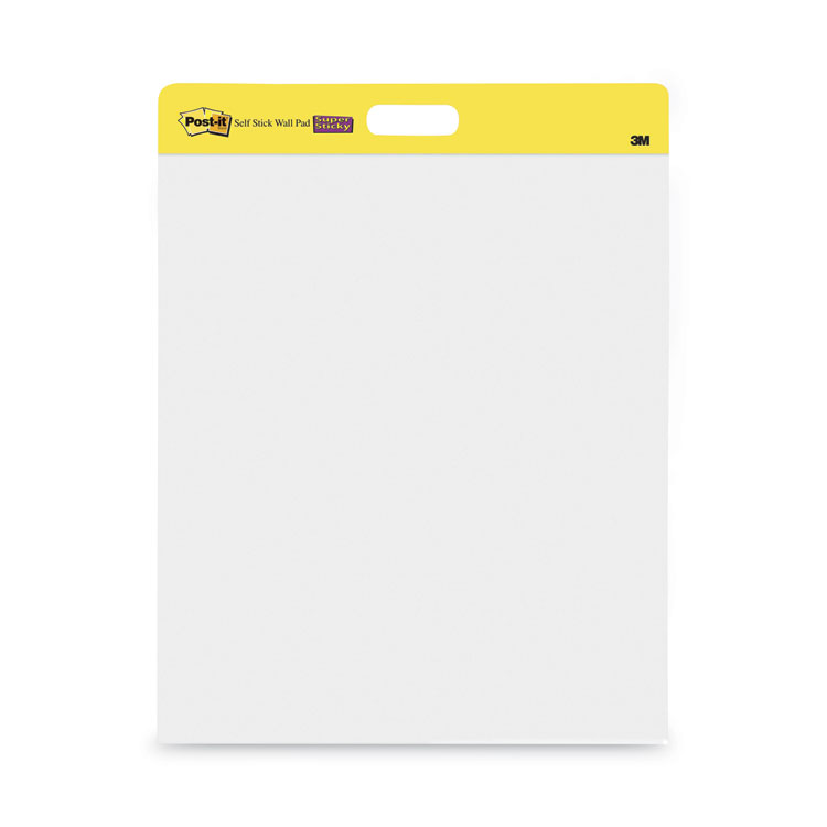 Post-it Easel Pads Super Sticky Self-Stick Wall Pad, Unruled, 20 x 23, White, 20 Sheets/Pad, 2 Pads/Pack, 2 Packs/Carton (MMM566)