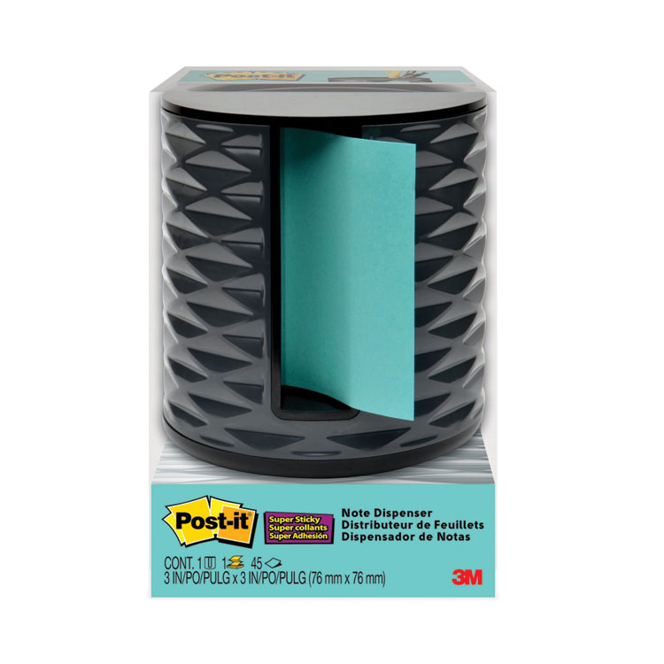 Post-it Pop-up Notes Super Sticky Vertical Pop-up Note Dispenser, For 3 x 3 Pads, Black (MMMABS330B)