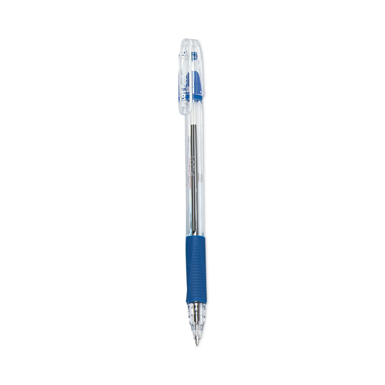 Pilot EasyTouch Ballpoint Pen, Stick, Medium 1 mm, Blue Ink, Clear/Blue Barrel, Dozen (PIL32011)