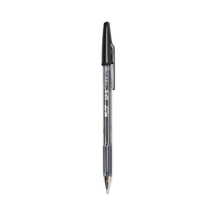 Pilot Better Ballpoint Pen, Stick, Medium 1 mm, Black Ink, Smoke Barrel, Dozen (PIL35711)