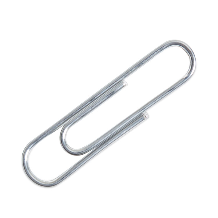 U Brands Paper Clips, Medium, Vinyl-Coated, Silver, 200 Clips/Box, 5 Boxes/Pack (UBR3684U0624)