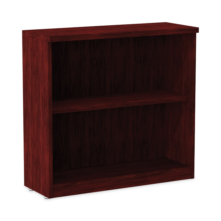Alera Alera Valencia Series Bookcase, Two-Shelf, 31.75w x 14d x 29.5h, Mahogany (ALEVA633032MY)