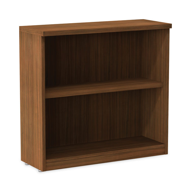Alera Alera Valencia Series Bookcase,Two-Shelf, 31.75w x 14d x 29.5h, Modern Walnut (ALEVA633032WA)