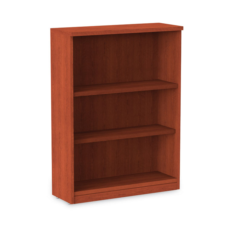 Alera Alera Valencia Series Bookcase, Three-Shelf, 31.75w x 14d x 39.38h, Med Cherry (ALEVA634432MC)