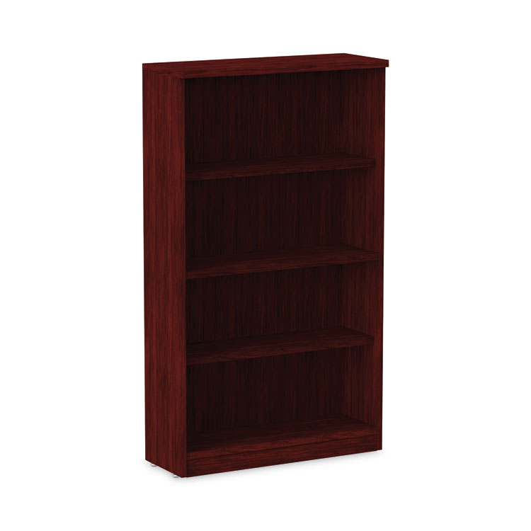 Alera Alera Valencia Series Bookcase, Four-Shelf, 31.75w x 14d x 54.88h, Mahogany (ALEVA635632MY)