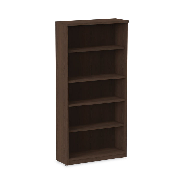Alera Alera Valencia Series Bookcase, Five-Shelf, 31.75w x 14d x 64.75h, Espresso (ALEVA636632ES)