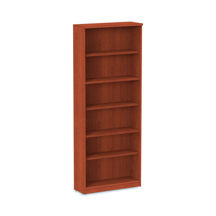 Alera Alera Valencia Series Bookcase, Six-Shelf, 31.75w x 14d x 80.25h, Medium Cherry (ALEVA638232MC)