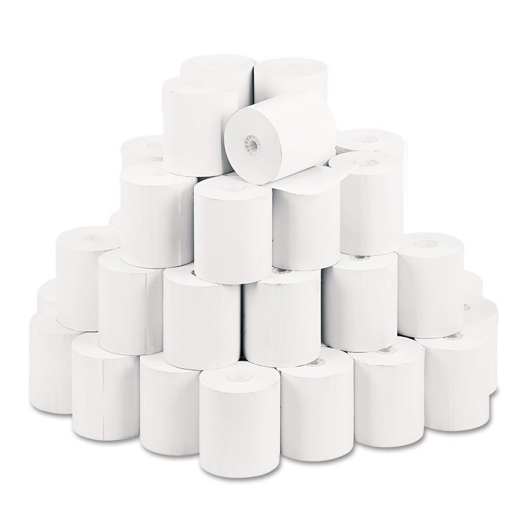 Iconex Direct Thermal Printing Thermal Paper Rolls, 3.13" x 230 ft, White, 50/Carton (ICX90780565)