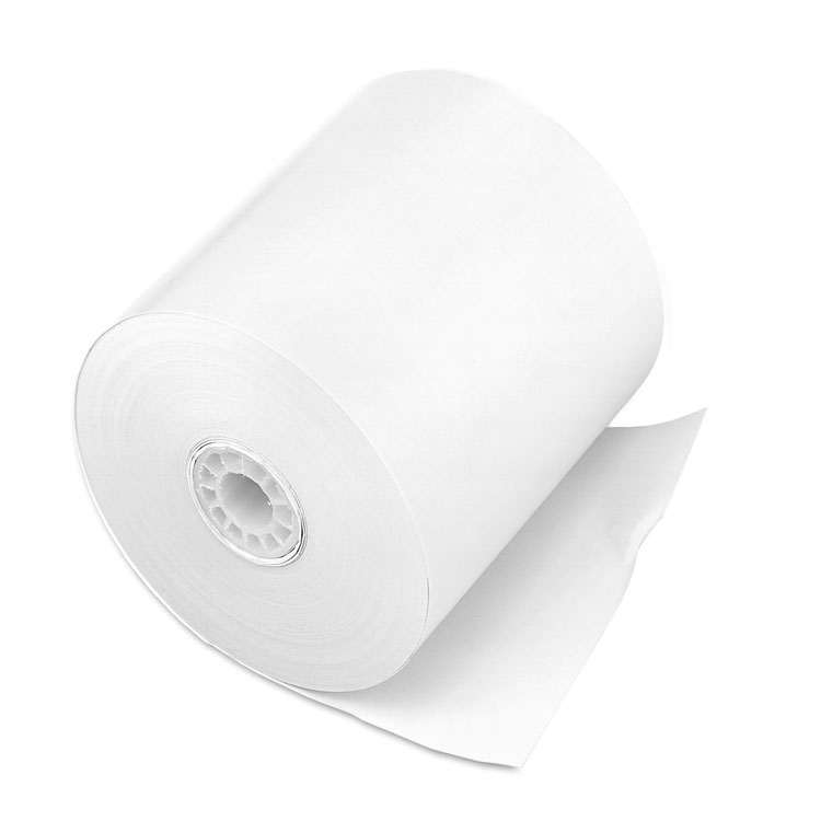 Iconex Impact Bond Paper Rolls, 3" x 150 ft, White, 50/Carton (ICX90740097)