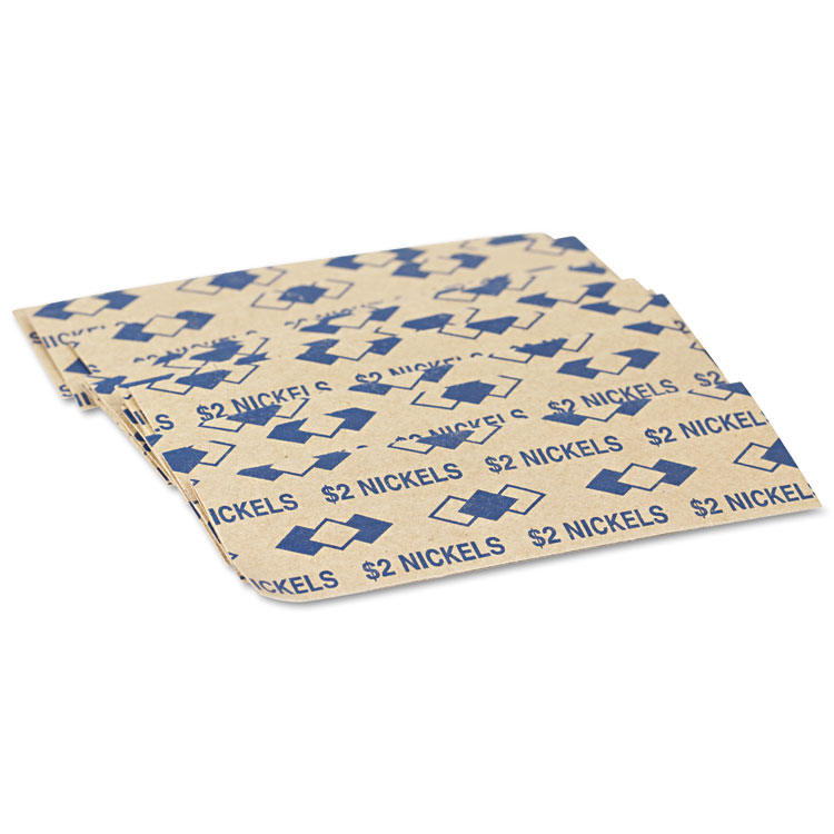 Iconex Tubular Coin Wrappers, Nickels, $2, Pop-Open Wrappers, 1000/Pack (ICX94190052)