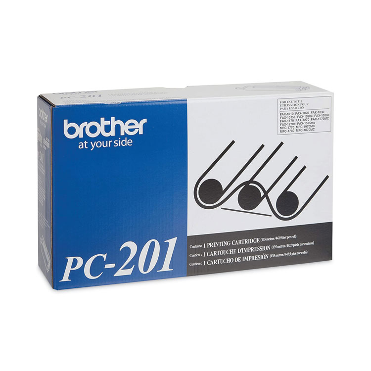 BROTHER INTL. CORP. PC-201 Thermal Transfer Print Cartridge, 450 Page-Yield, Black (BRTPC201)