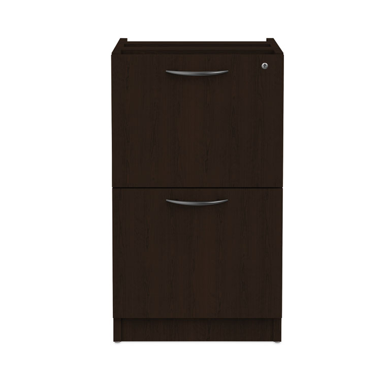 Alera Alera Valencia Series Full Pedestal File, Left or Right, 2 Legal/Letter-Size File Drawers, Espresso, 15.63" x 20.5" x 28.5" (ALEVA542822ES)