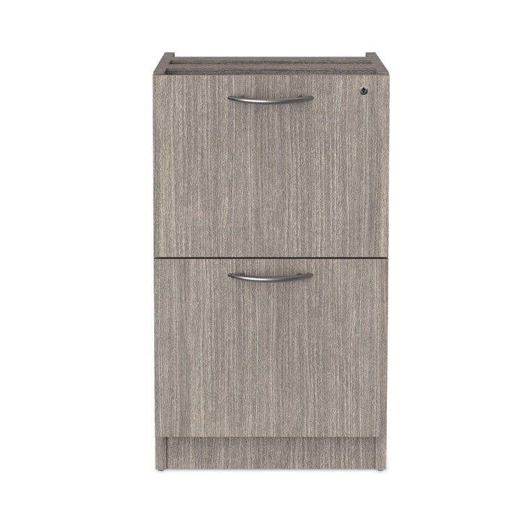 Alera Alera Valencia Series Full Pedestal File, Left or Right, 2 Legal/Letter-Size File Drawers, Gray, 15.63" x 20.5" x 28.5" (ALEVA542822GY)