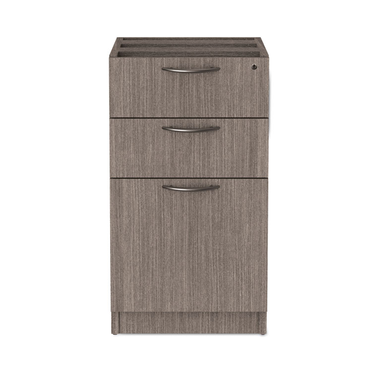 Alera Alera Valencia Series Full Pedestal File, Left/Right, 3-Drawers: Box/Box/File, Legal/Letter, Gray, 15.63" x 20.5" x 28.5" (ALEVA532822GY)
