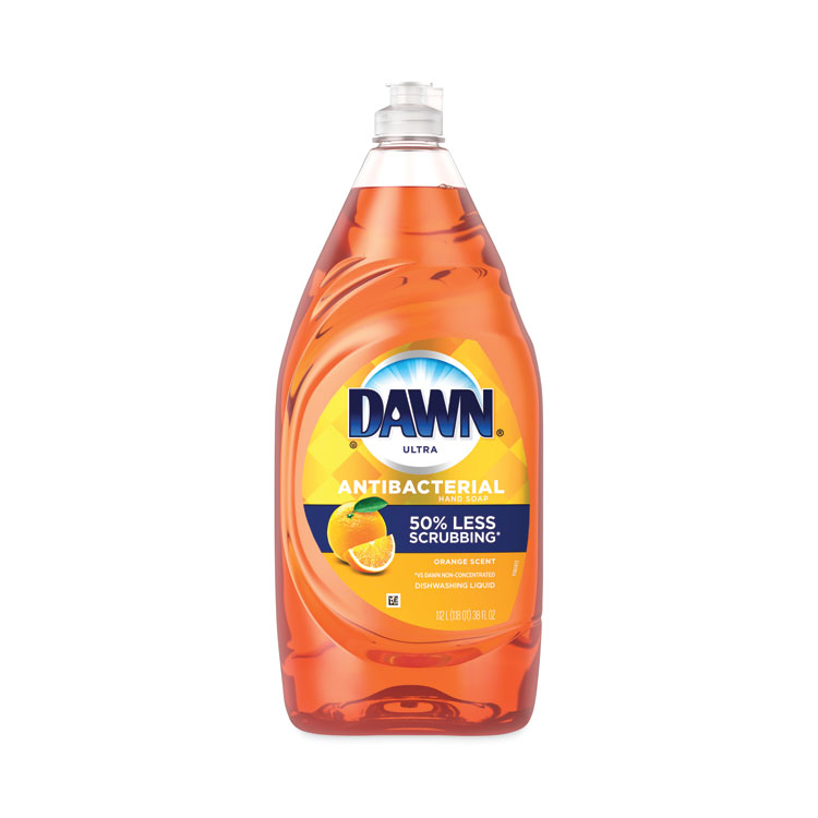 Dawn Ultra Antibacterial Dishwashing Liquid, Orange Scent, 38 oz Bottle, 8/Carton (PGC01659)