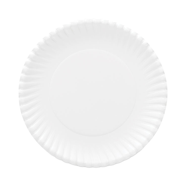 AJM Packaging Corporation Original Heavyweights Paper Plates, 9" dia, White, 120/Pack, 8 Packs/Carton (AJMOH9AJBXWH)