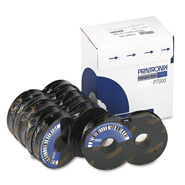Printronix 179499001 Ribbon, Black, 6/Box (PRT179499001)