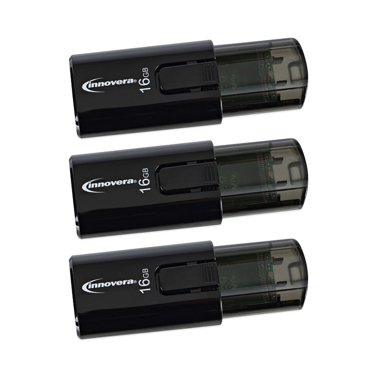 IVR82316 - Innovera USB 3.0 Flash Drive, 16 GB, 3/Pack (IVR82316)