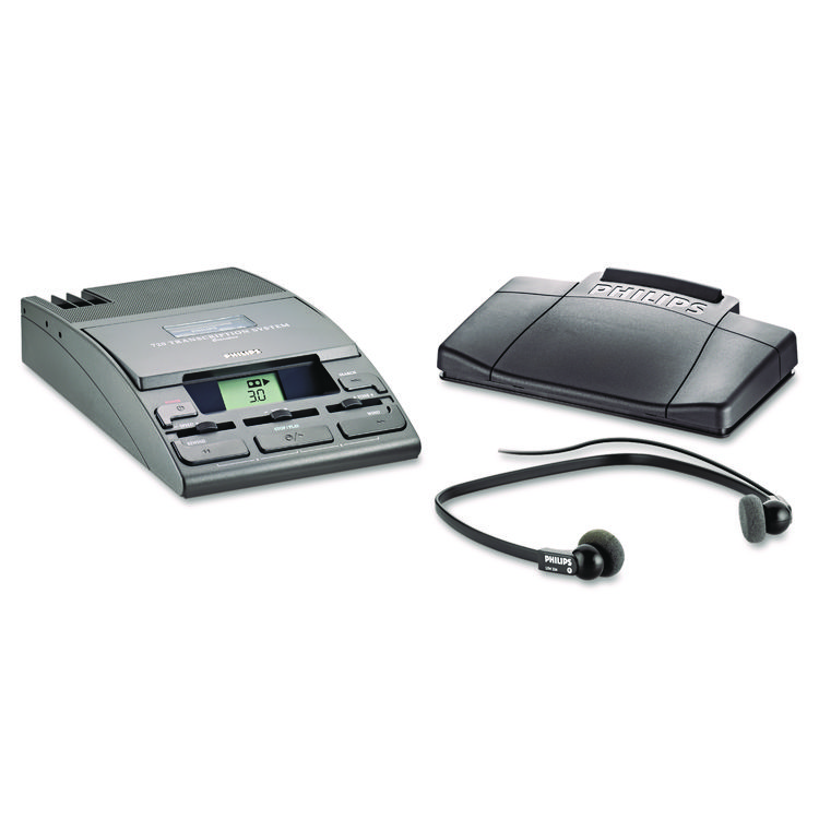 Philips 720-T Desktop Analog Mini Cassette Transcriber Dictation System (PSPLFH072052)