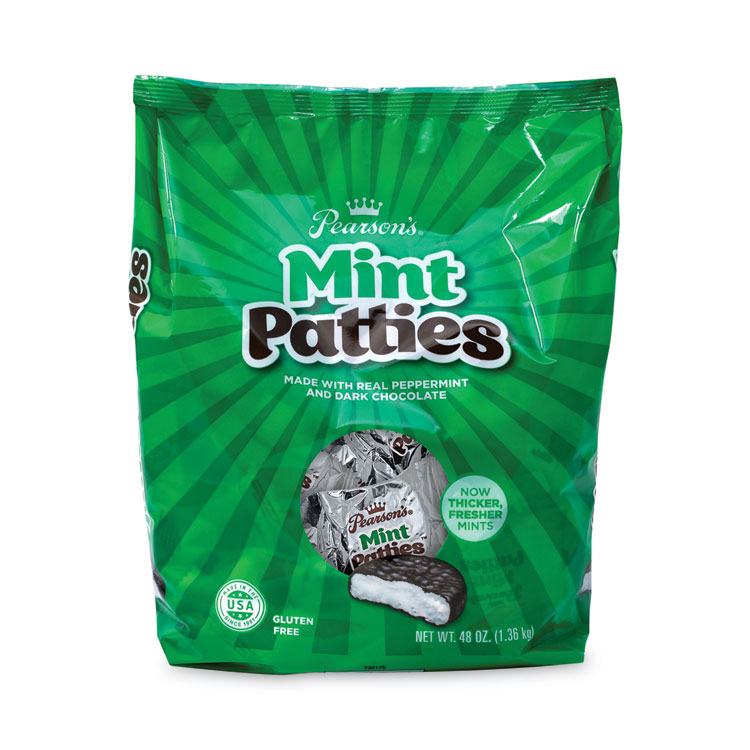 Pearson's Mint Patties,175 Individually Wrapped, 3 lb Bag (GRR20900558)