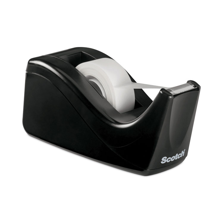 Scotch Value Desktop Tape Dispenser, 1" Core, Two-Tone Black (MMMC60BK)