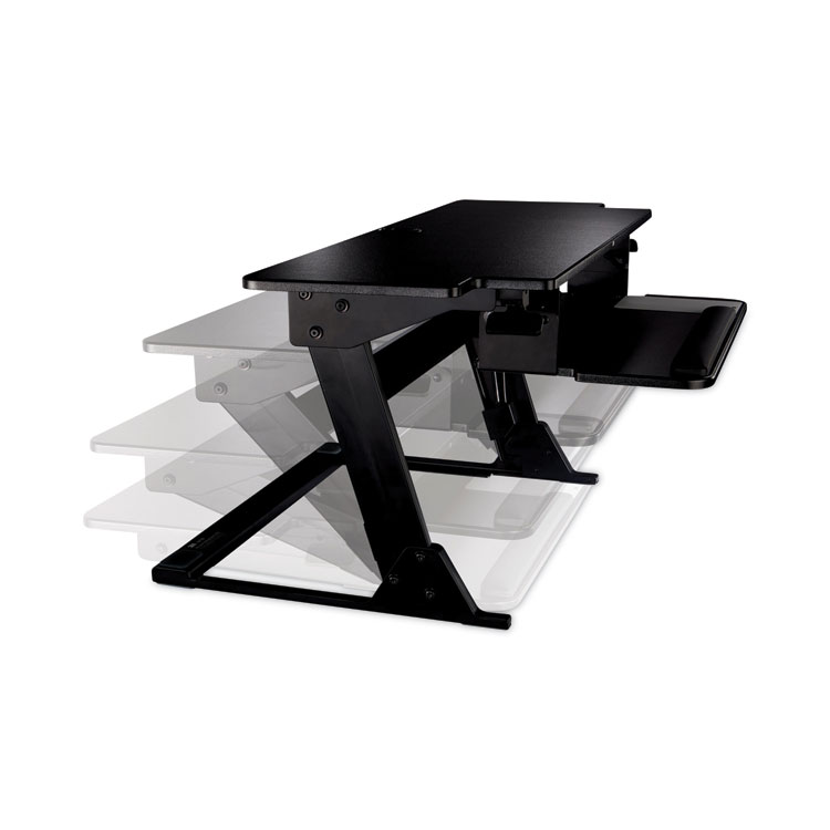 3M Precision Standing Desk, 42" x 23.2" x 6.2" to 20", Black (MMMSD70B)