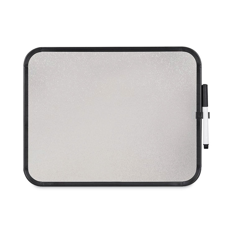 MasterVision Magnetic Dry Erase Board, 11" x 14", White Surface, Black Plastic Frame (BVCCLK020402)