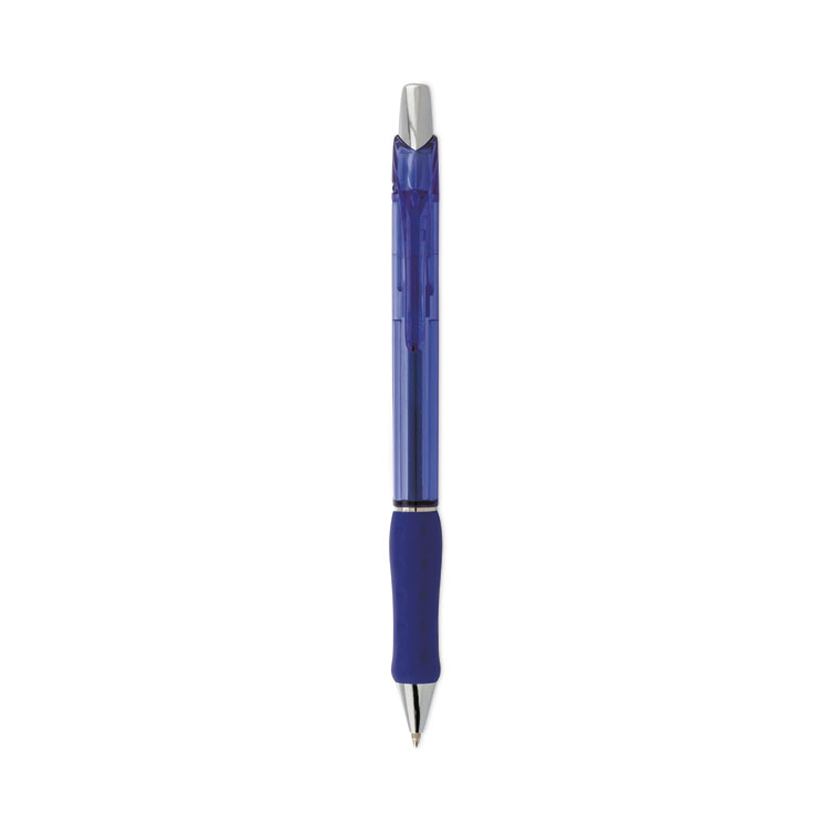 Pentel R.S.V.P. Super RT Ballpoint Pen, Retractable, Medium 0.7 mm, Blue Ink, Translucent Blue/Blue Barrel, Dozen (PENBX477C)
