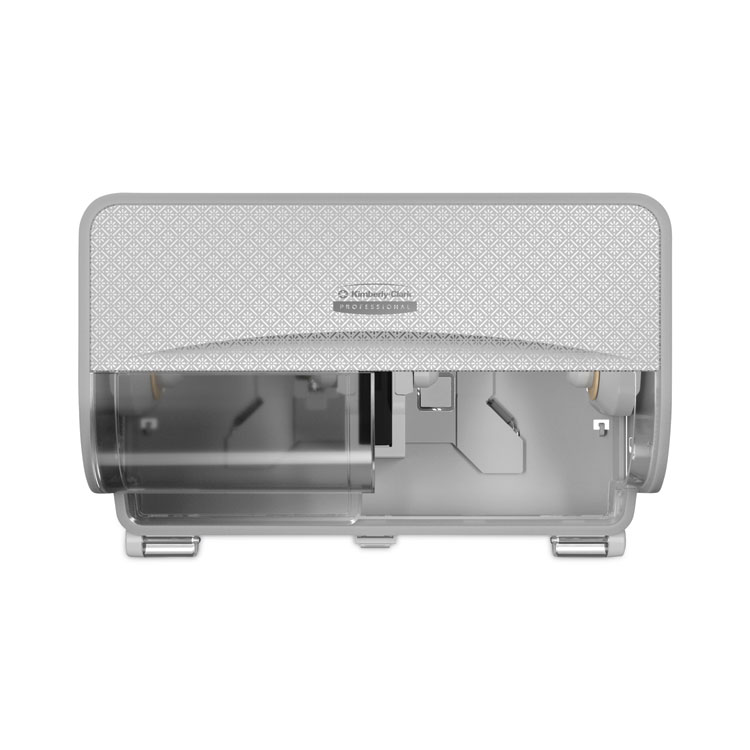Kimberly-Clark Professional* ICON Coreless Standard Roll Toilet Paper Dispenser, 8.43 x 13 x 7.25, Silver Mosaic (KCC53698)