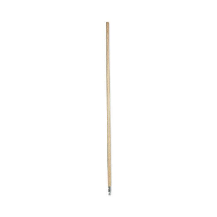 Boardwalk Metal Tip Threaded Hardwood Broom Handle, 1.13" dia x 60", Natural (BWK138)