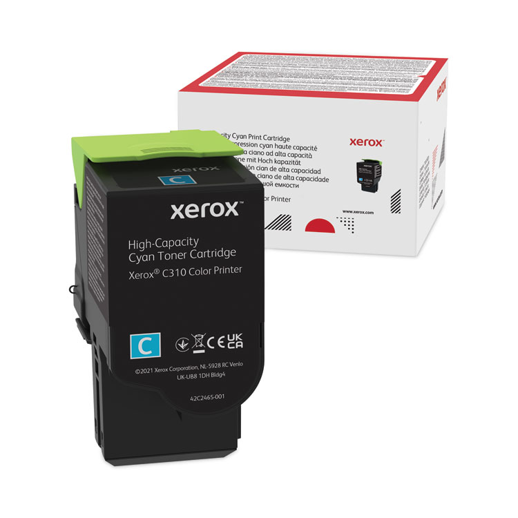 Xerox 006R04365 High-Yield Toner, 5,500 Page-Yield, Cyan (XER006R04365)