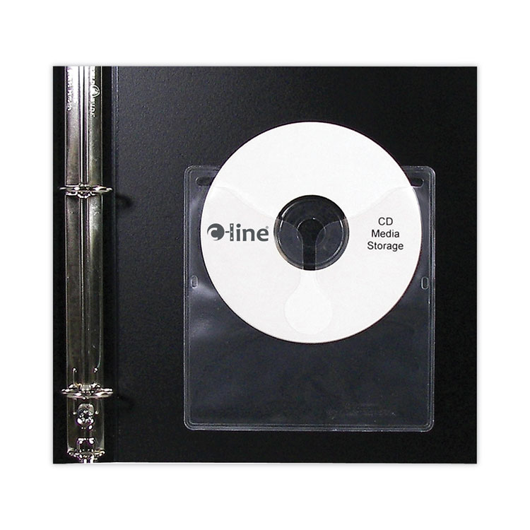 C-Line Self-Adhesive CD Holder, 1 Disc Capacity, Clear, 10/Pack (CLI70568)