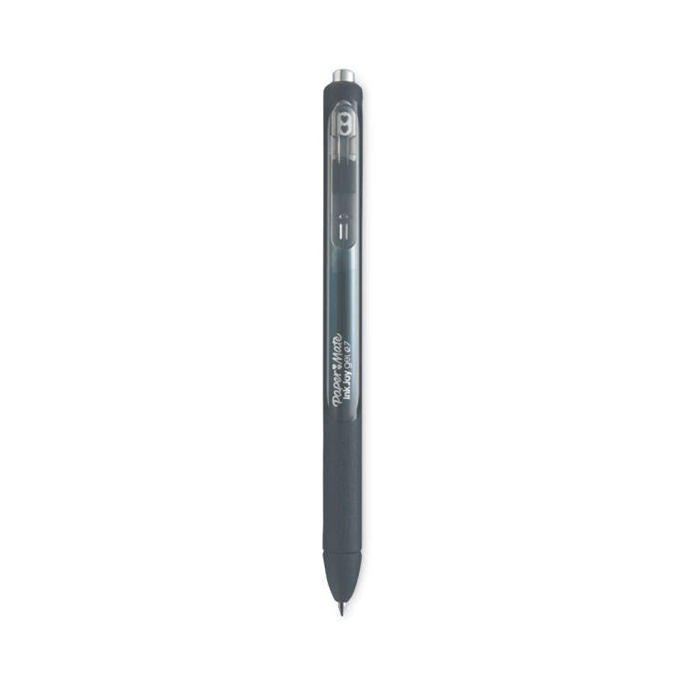 Paper Mate InkJoy Gel Pen, Retractable, Medium 0.7 mm, Black Ink, Black/Smoke Barrel, 3/Pack (PAP1951637)
