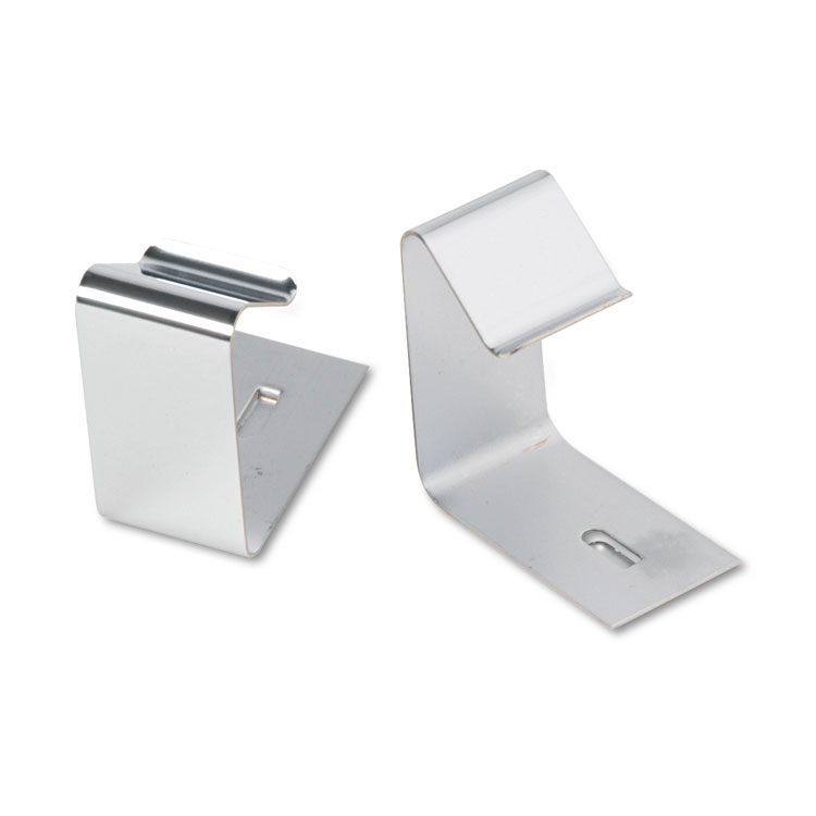 Quartet Flexible Metal Cubicle Hangers, For 1.5" to 2.5" Thick Partition Walls, Silver, 2/Set (QRT7501)