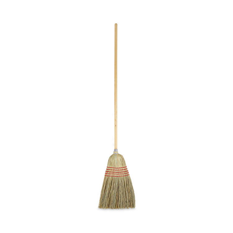 Boardwalk Parlor Broom, Yucca/Corn Fiber Bristles, 56" Overall Length, Natural, 12/Carton (BWK926YCT)