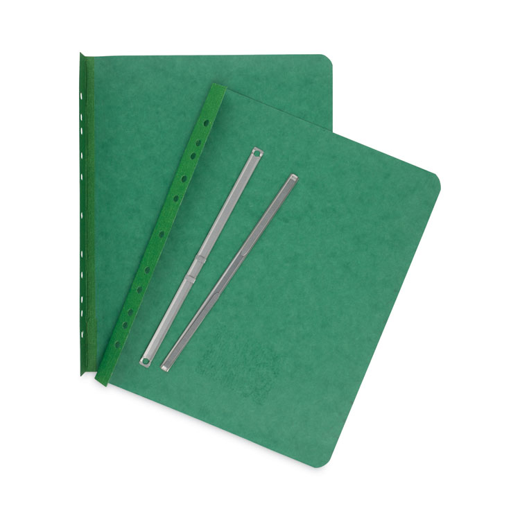 ACCO Pressboard Report Cover with Tyvek Reinforced Hinge, Two-Piece Prong Fastener, 3" Capacity, 8.5 x 11, Dark Green/Dark Green (ACC25976) - Image 5