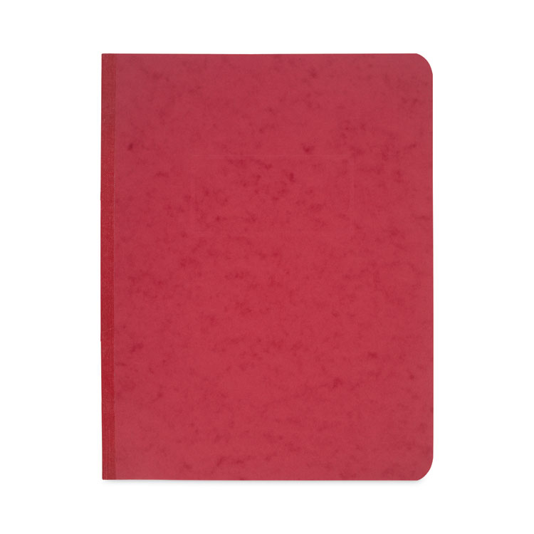 ACCO Pressboard Report Cover with Tyvek Reinforced Hinge, Two-Piece Prong Fastener, 3" Capacity, 8.5 x 11, Red/Red (ACC25978)