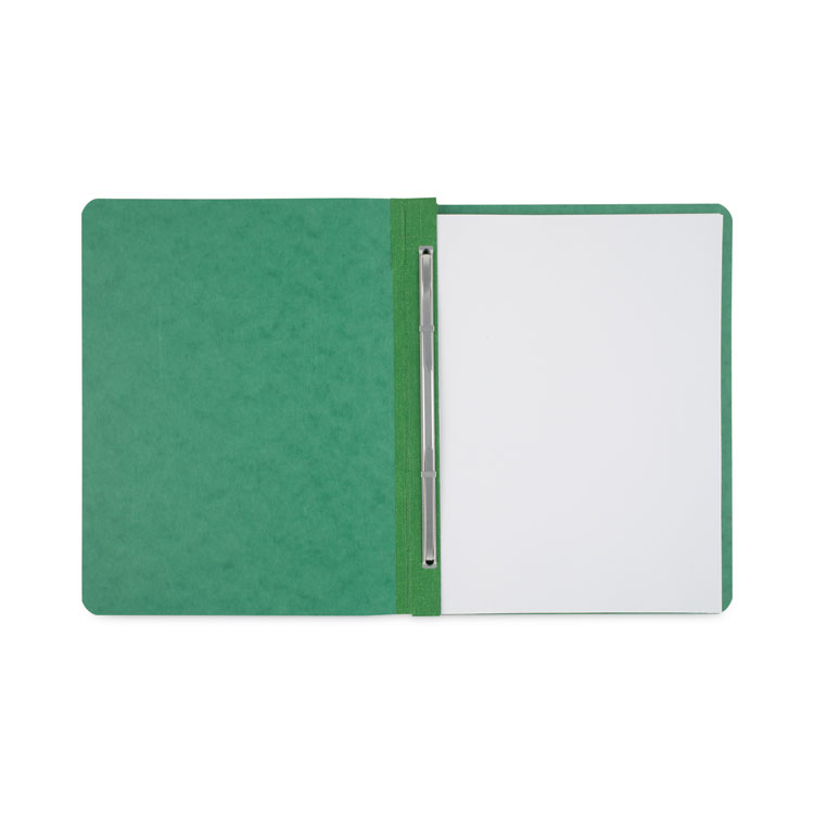 ACCO Pressboard Report Cover with Tyvek Reinforced Hinge, Two-Piece Prong Fastener, 3" Capacity, 8.5 x 11, Dark Green/Dark Green (ACC25976) - Image 4