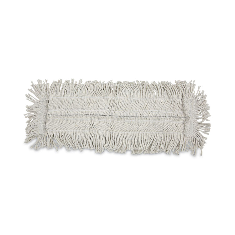 Boardwalk Disposable Cut End Dust Mop Head, Cotton/Synthetic, 24w x 5d, White (BWK1624)