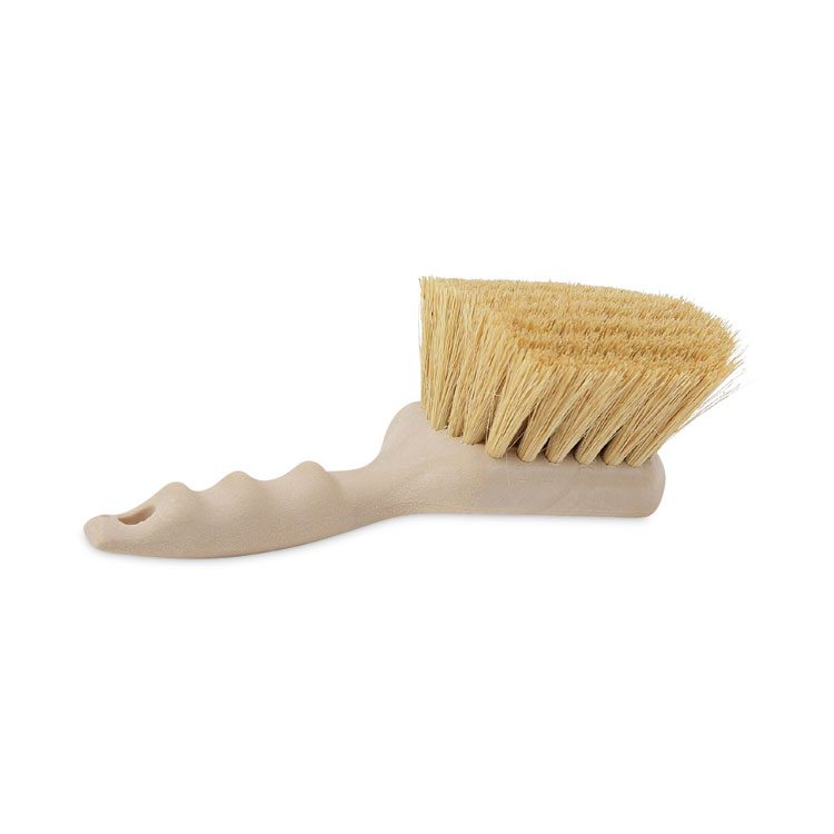 Boardwalk Utility Brush, Cream Tampico Bristles, 5.5" Brush, 3" Tan Plastic Handle (BWK4208)