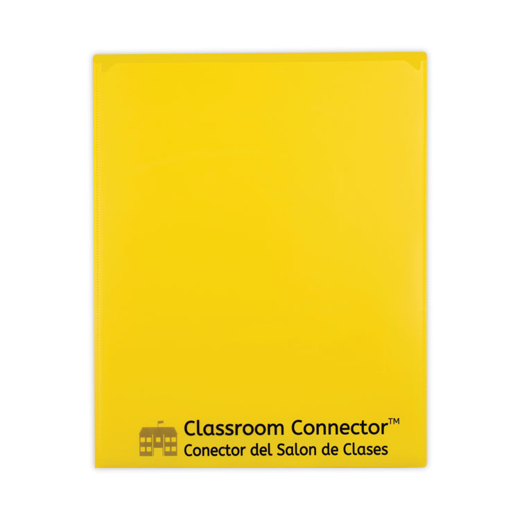 C-Line Classroom Connector Folders, 11 x 8.5, Yellow, 25/Box (CLI32006)