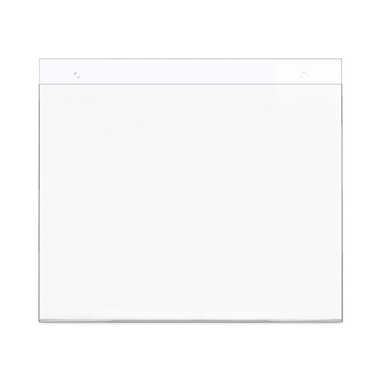 deflecto Classic Image Wall-Mount Sign Holder, Landscape, 11 x 8.5, Clear (DEF68301)